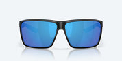 Costa Rincon II Sunglasses - Matte Black Frame with Blue Mirror Polarized Glass Lens