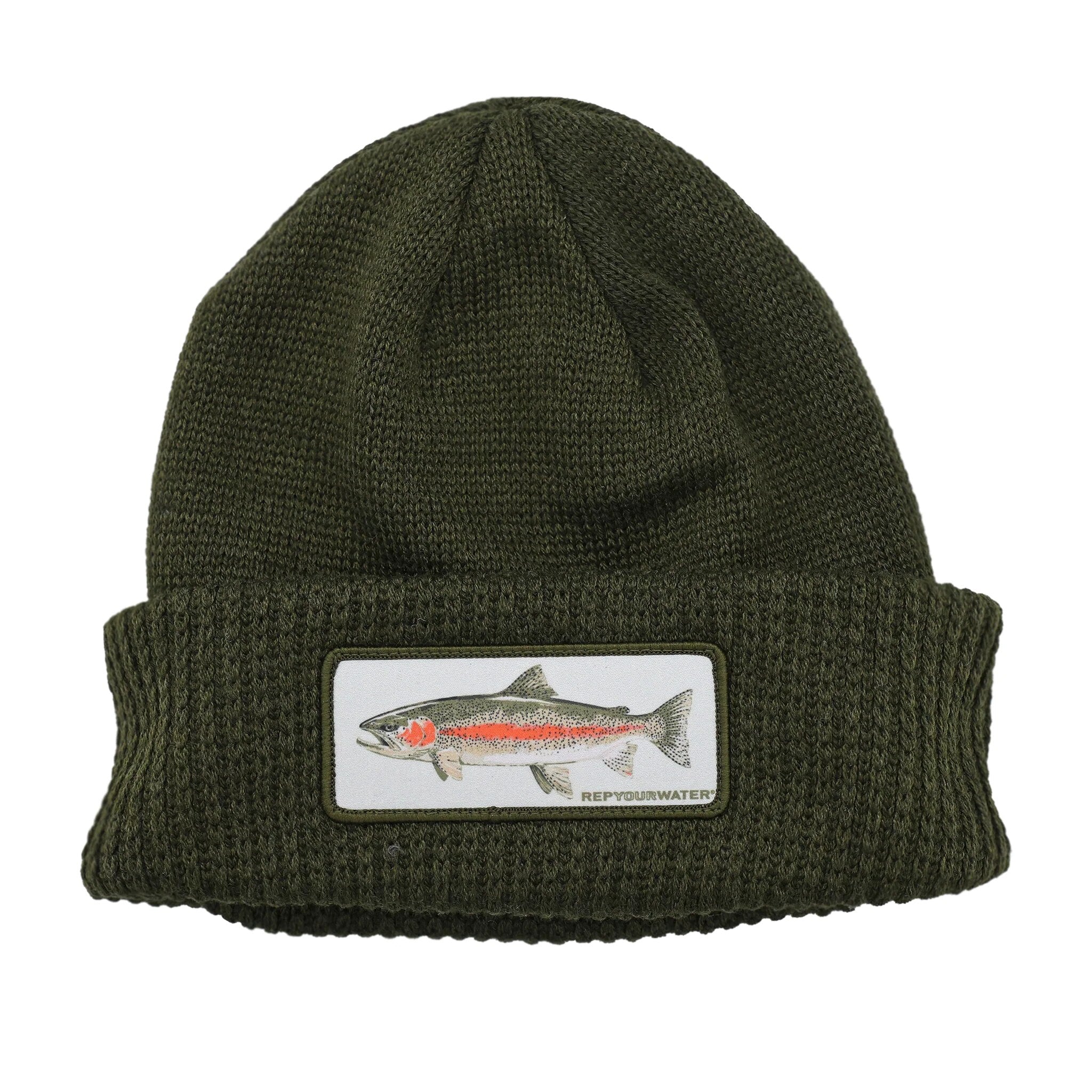 Rep Your Water Knit Hat Coldwater Rainbow Anglers All