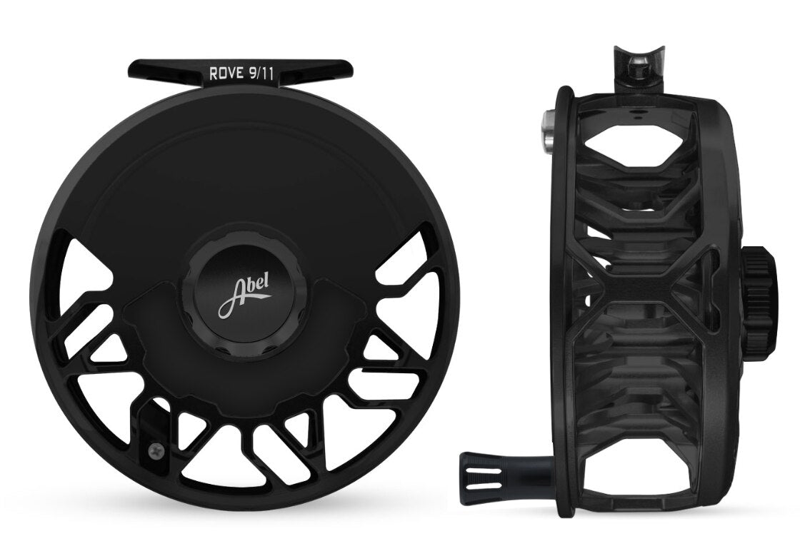 Abel ROVE 9/11 Fly Reel - Black / Black Drag Knob + Black Drag Plate & Black Aluminum Handle