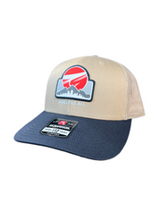 Anglers All Skyline Patch Trucker Hat - Navy / Khaki