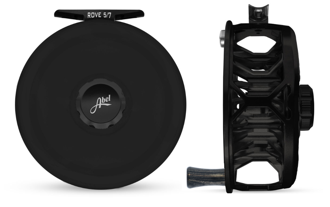 Abel ROVE 5/7 Solid Fly Reel - Satin Black Reel / Black Drag Knob - Solid Drag Plate & Ebony Handle