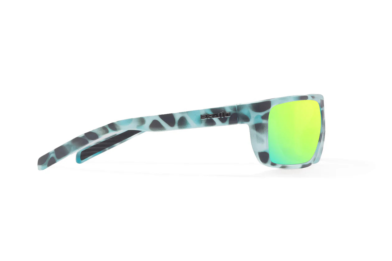Bajio Sigs Sunglasses - Brown Tort Gloss Frame / Green Mirror Glass Lens