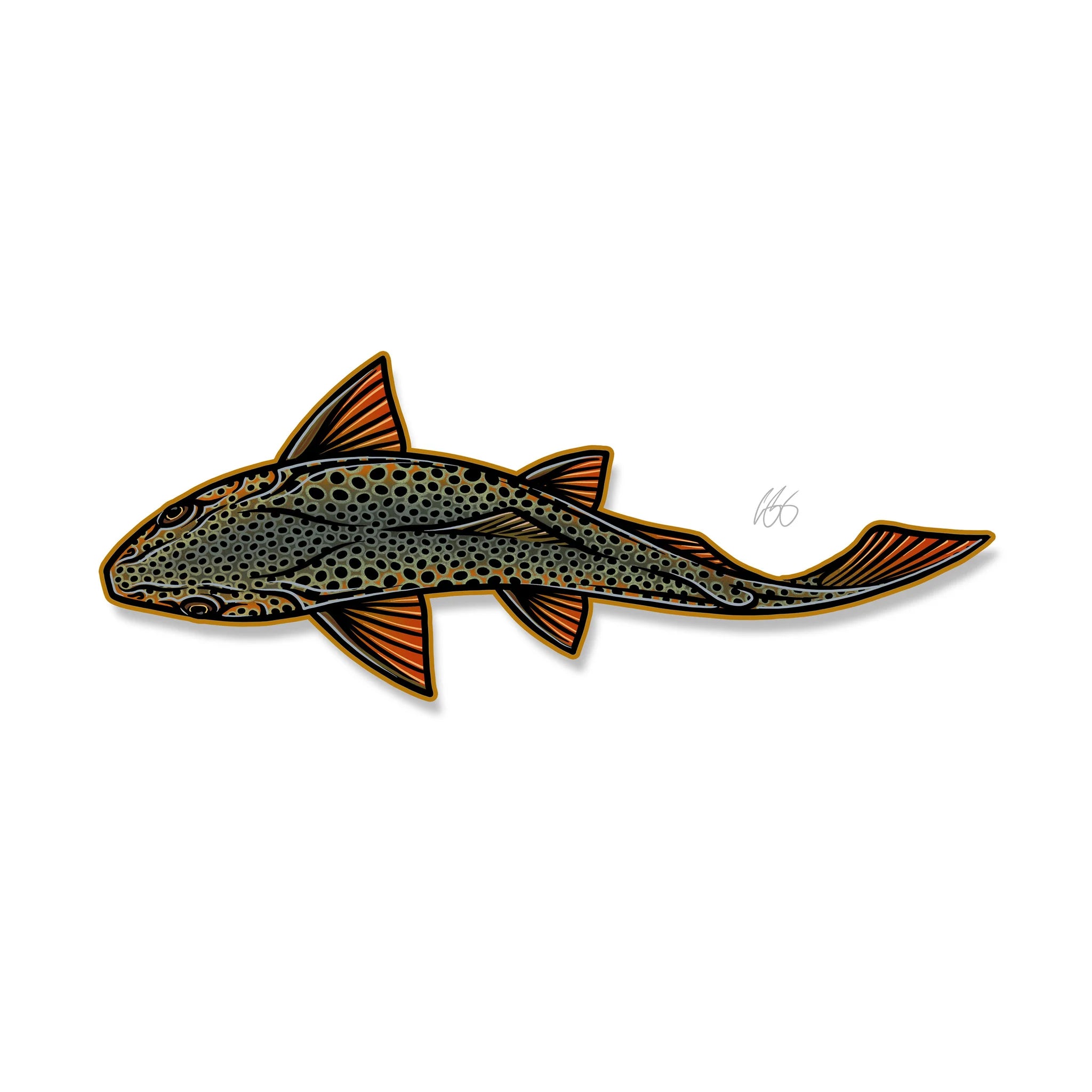 Casey Underwood Decal - Swimming -  Swimming Brown
