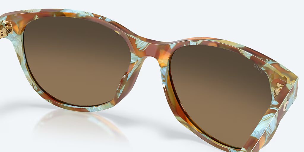 Costa Catherine Sunglasses - Cielo Ocean Tortoise Frame with Copper Gradient Lightwave Glass Lens