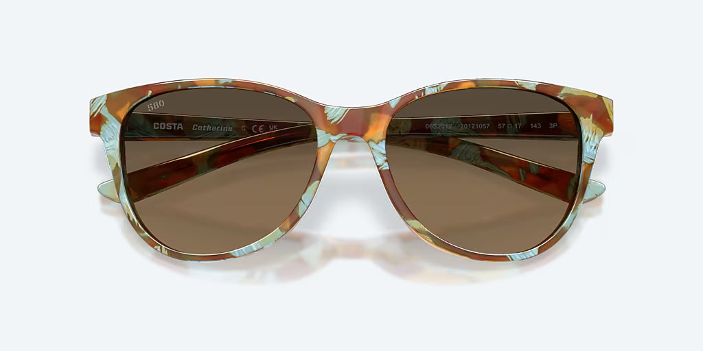 Costa Catherine Sunglasses - Cielo Ocean Tortoise Frame with Copper Gradient Lightwave Glass Lens