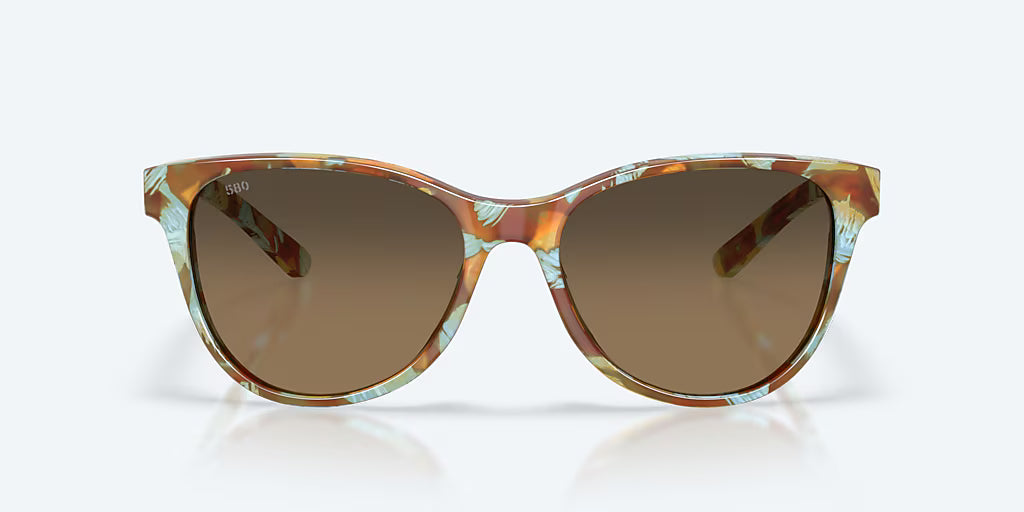 Costa Catherine Sunglasses - Cielo Ocean Tortoise Frame with Copper Gradient Lightwave Glass Lens