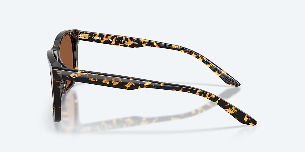 Costa Del Mar Gravels Sunglasses- Tortoise / Copper 580 Glass Lens