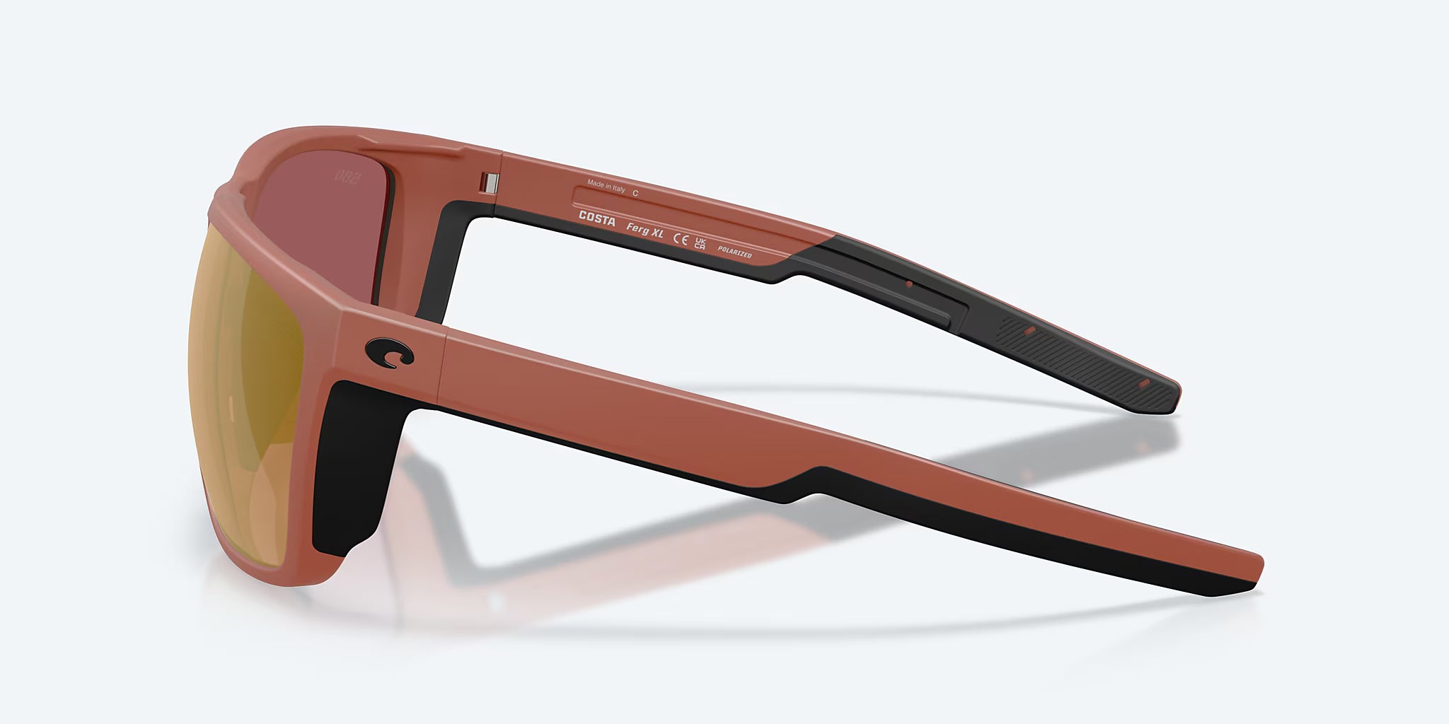 Costa Ferg XL Sunglasses - Matte Terra Cotta Frame with Gold Mirror Glass Lens 580G