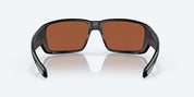 Costa Fantail Pro Sunglasses - Matte Black Frame with Green Mirror Polarized Glass Lens