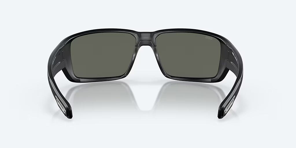 Costa Fantail Pro Sunglasses Matte Black Frame with Gray Silver Mirror Lens