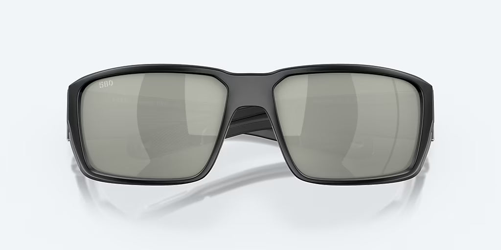 Costa Fantail Pro Sunglasses Matte Black Frame with Gray Silver Mirror Lens