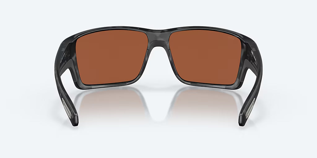 Costa Reefton Pro Sunglasses - Black Frame with Green Mirror Glass Lens