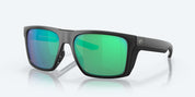 Costa Lido Sunglasses - Black Frame with Green Mirror Glass Lens