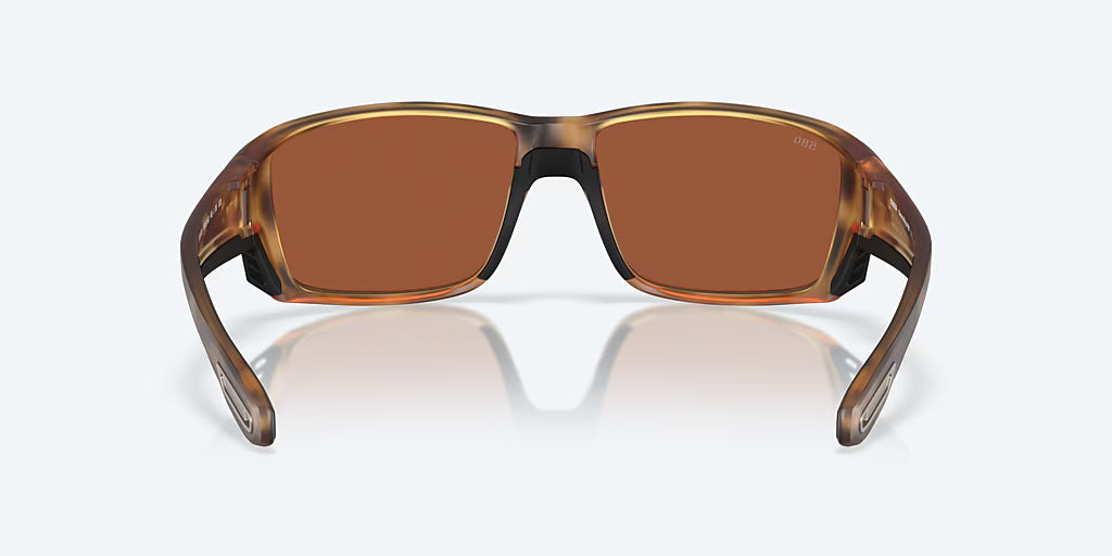 Costa Tuna Aley Pro Sunglasses - Matte Tortoise Frame with Green Mirror Glass Lens