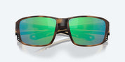 Costa Tuna Aley Pro Sunglasses - Matte Tortoise Frame with Green Mirror Glass Lens