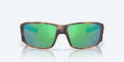 Costa Tuna Aley Pro Sunglasses - Matte Tortoise Frame with Green Mirror Glass Lens