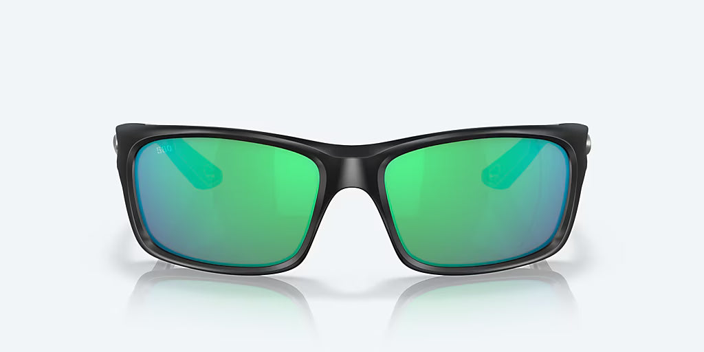 Costa Jose Pro Sunglasses - Matte Black Frame with Green Mirror Glass Lens