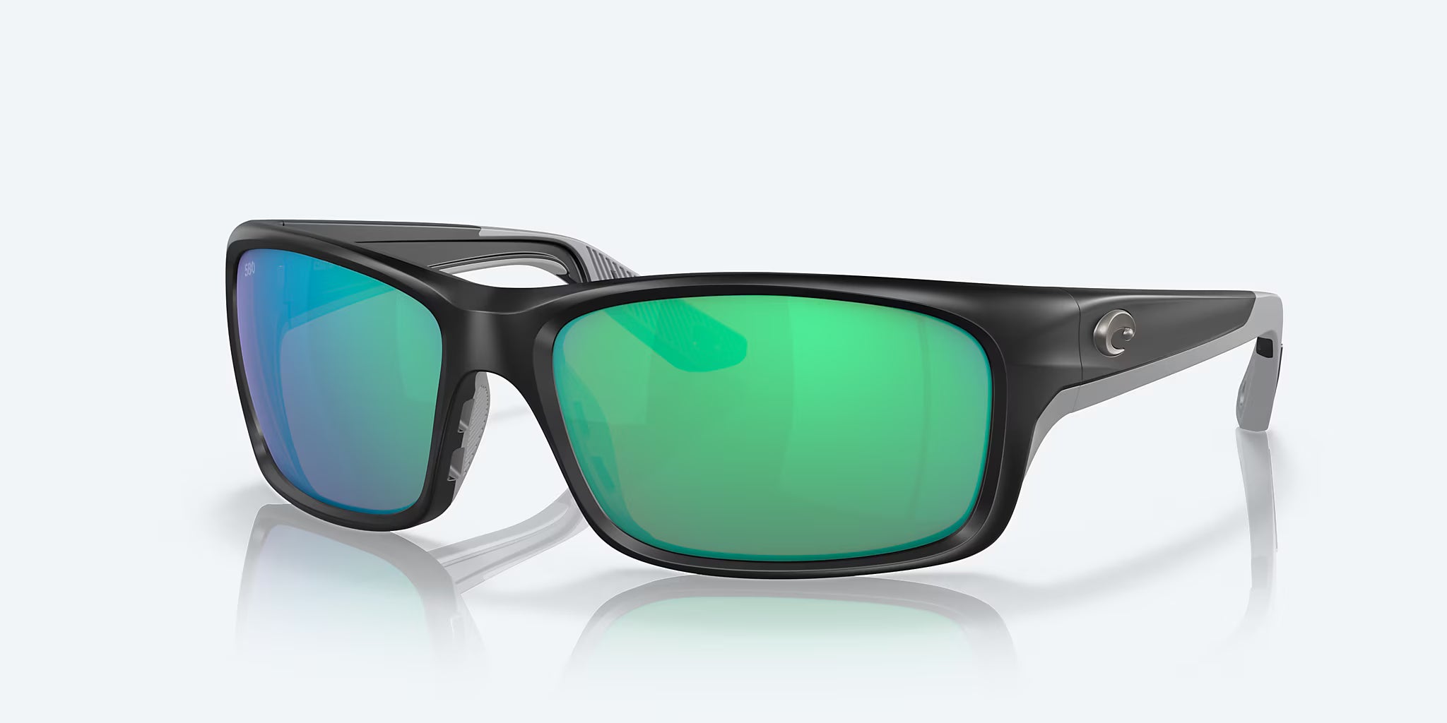 Costa Jose Pro Sunglasses - Matte Black Frame with Green Mirror Glass Lens