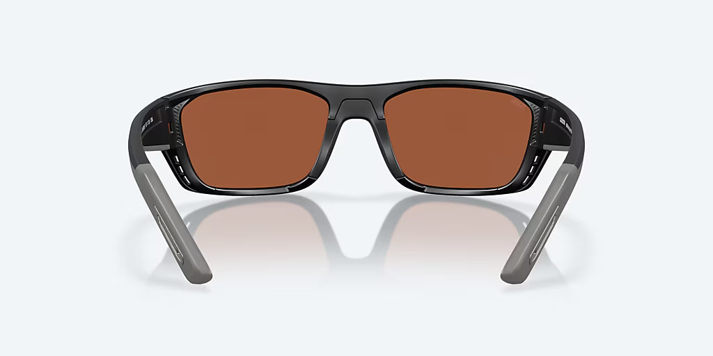 Costa Whitetip Pro Sunglasses - Matte Black Frame with Green Mirror Glass Lens