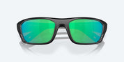 Costa Whitetip Pro Sunglasses - Matte Black Frame with Green Mirror Glass Lens