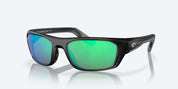 Costa Whitetip Pro Sunglasses - Matte Black Frame with Green Mirror Glass Lens