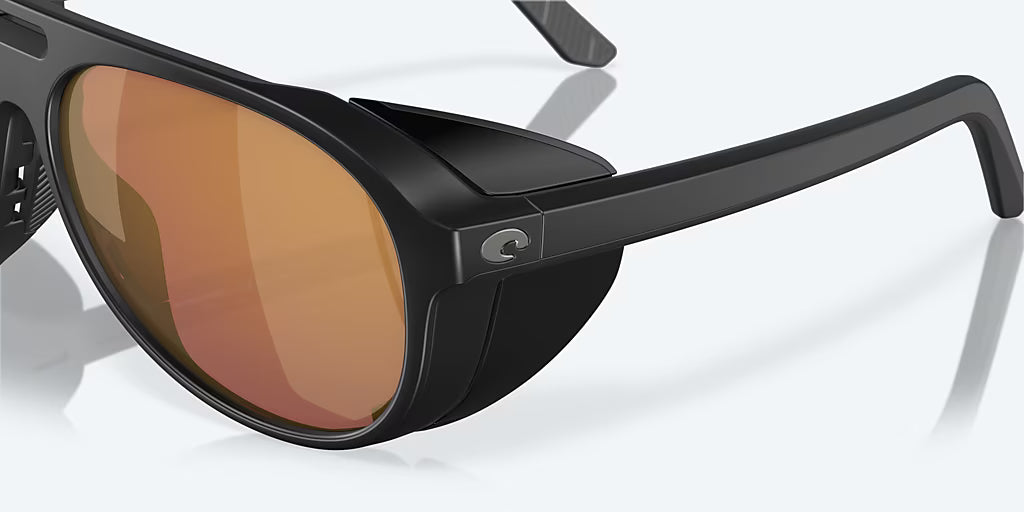 Costa Grand Catalina Sunglasses - Matte Black with Gold Mirror Polarized Glass
