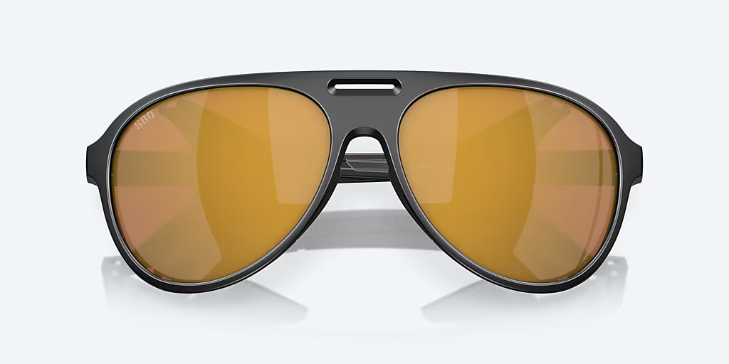 Costa Grand Catalina Sunglasses - Matte Black with Gold Mirror Polarized Glass