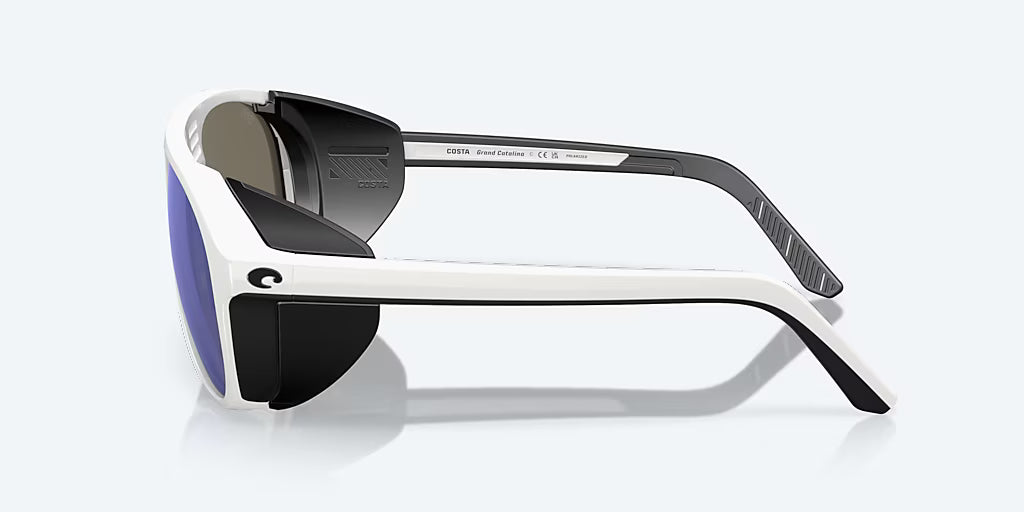 Costa Grand Catalina Sunglasses - Hull White Frame with Blue Mirror Glass Lens