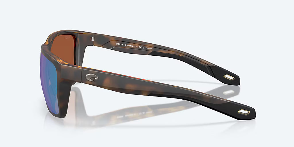 Costa Del Mar Broadbill II Sunglasses - Matte Tortoise Frame / Green Mirror Glass Lens