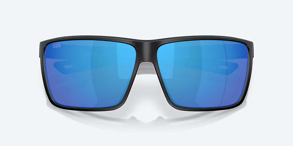 Costa Rincon II Sunglasses - Matte Black Frame with Blue Mirror Polarized Glass Lens