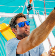 Costa Rincon II Sunglasses - Matte Smoke Crystal Frame with Green Mirror Glass Lens