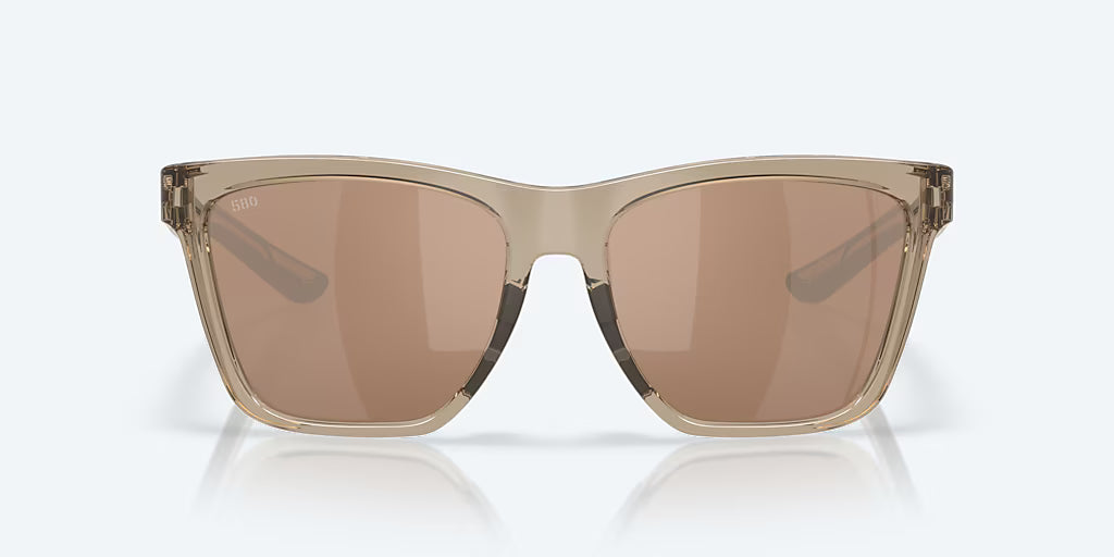 Costa Panga II Sunglasses - Taupe Frame with Copper Silver Mirror Lens
