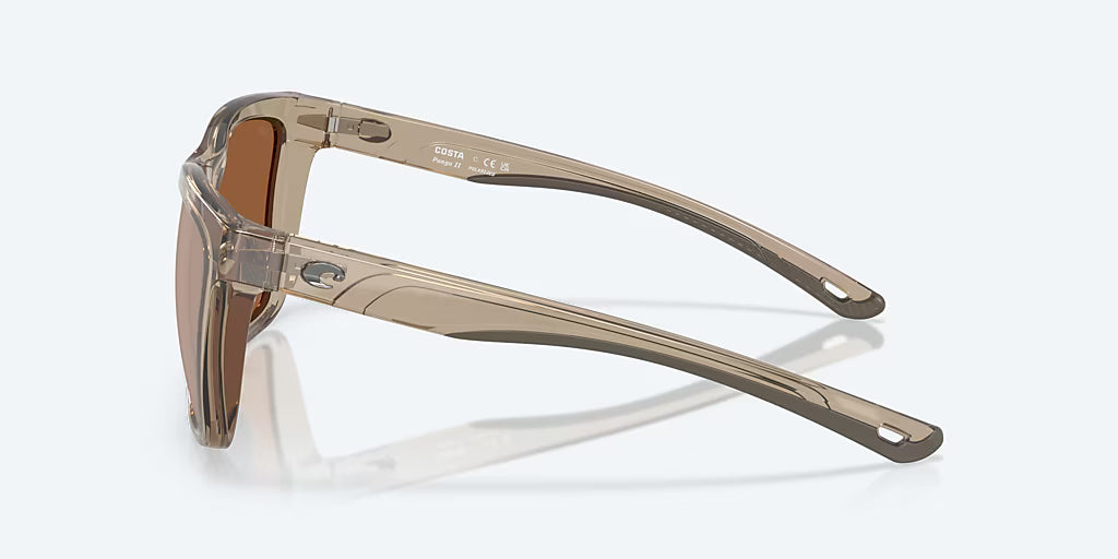 Costa Panga II Sunglasses - Taupe Frame with Copper Silver Mirror Lens