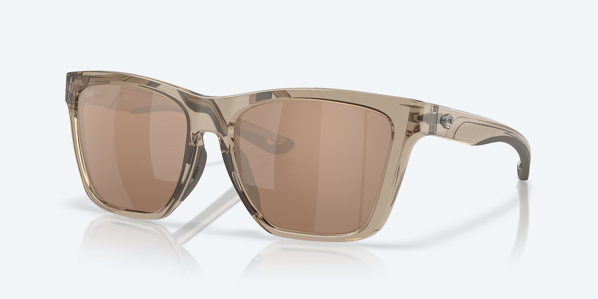 Costa Panga II Sunglasses - Taupe Frame with Copper Silver Mirror Lens