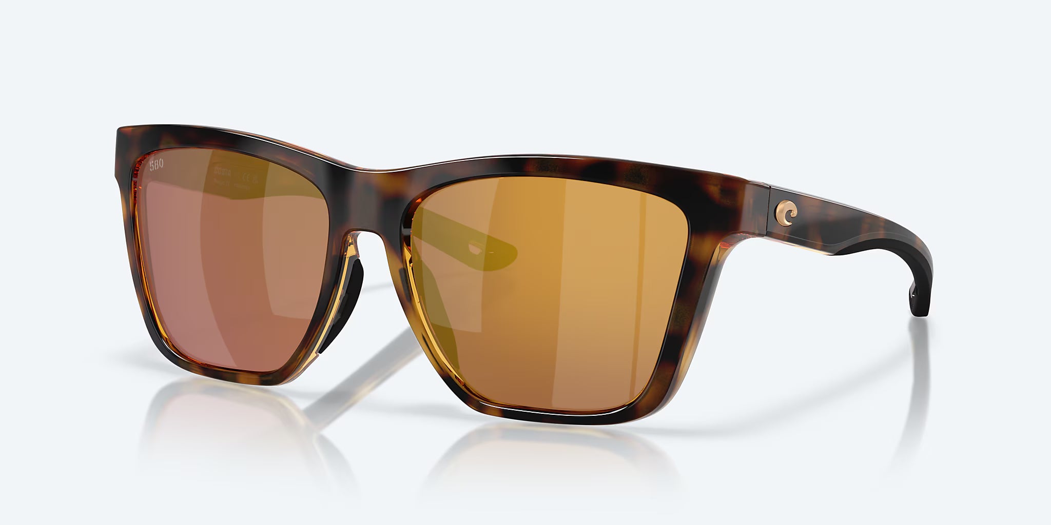 Costa Panga II Sunglasses - Tortoise Frame with Gold Mirror Lens