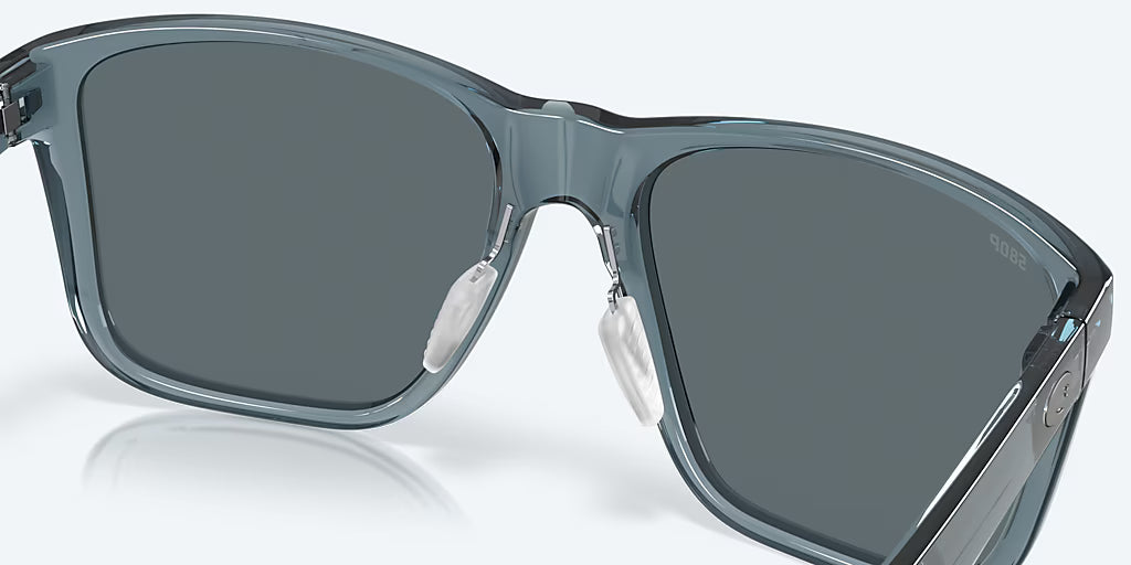 Costa Los Alijos Sunglasses - Translucent Deep Blue Frame with Blue Mirror Polarized Polycarbonate Lens