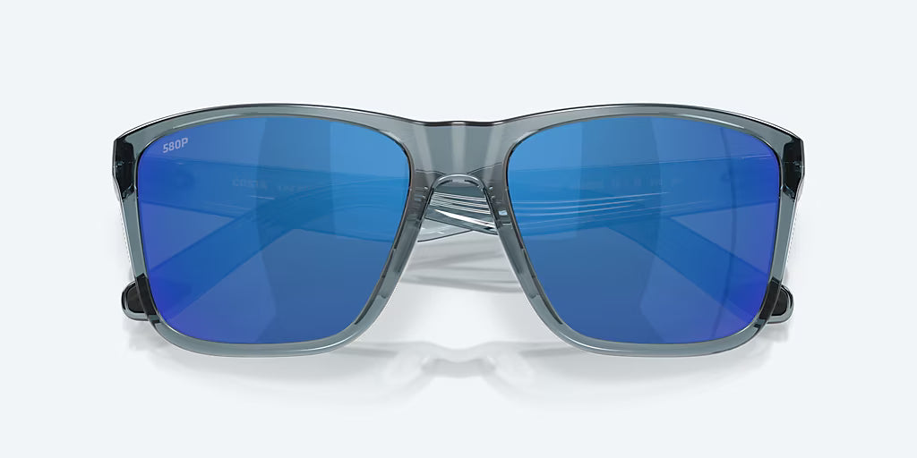 Costa Los Alijos Sunglasses - Translucent Deep Blue Frame with Blue Mirror Polarized Polycarbonate Lens