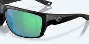 Costa Fly Line Sunglasses - Matte Black Frame with Green Mirror Glass Lens