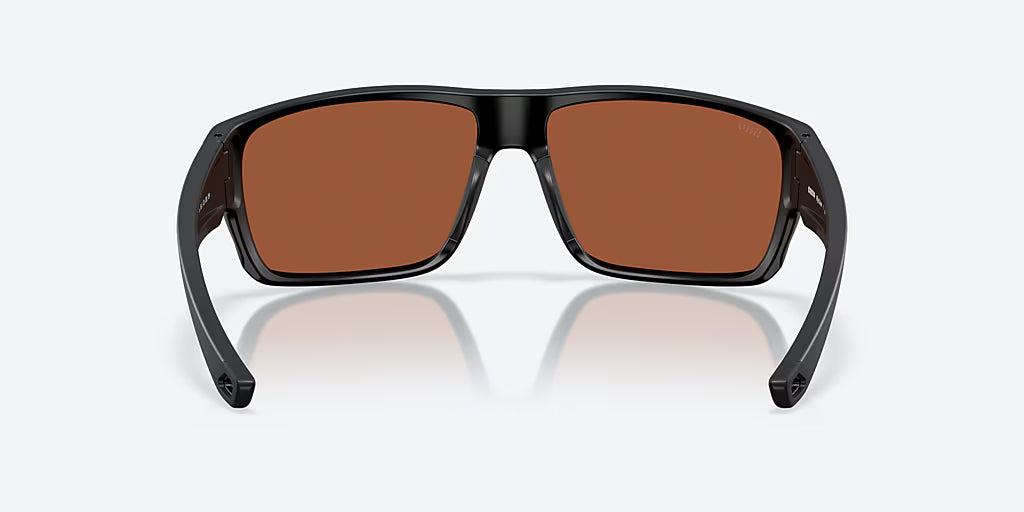 Costa Fly Line Sunglasses - Matte Black Frame with Green Mirror Glass Lens
