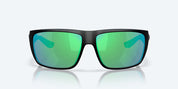 Costa Fly Line Sunglasses - Matte Black Frame with Green Mirror Glass Lens