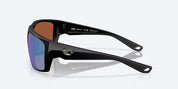 Costa Fly Line Sunglasses - Matte Black Frame with Green Mirror Glass Lens
