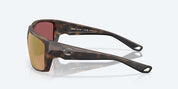 Costa Fly Line Sunglasses - Matte Tortoise Frame with Gold Mirror Polarized Glass Lens