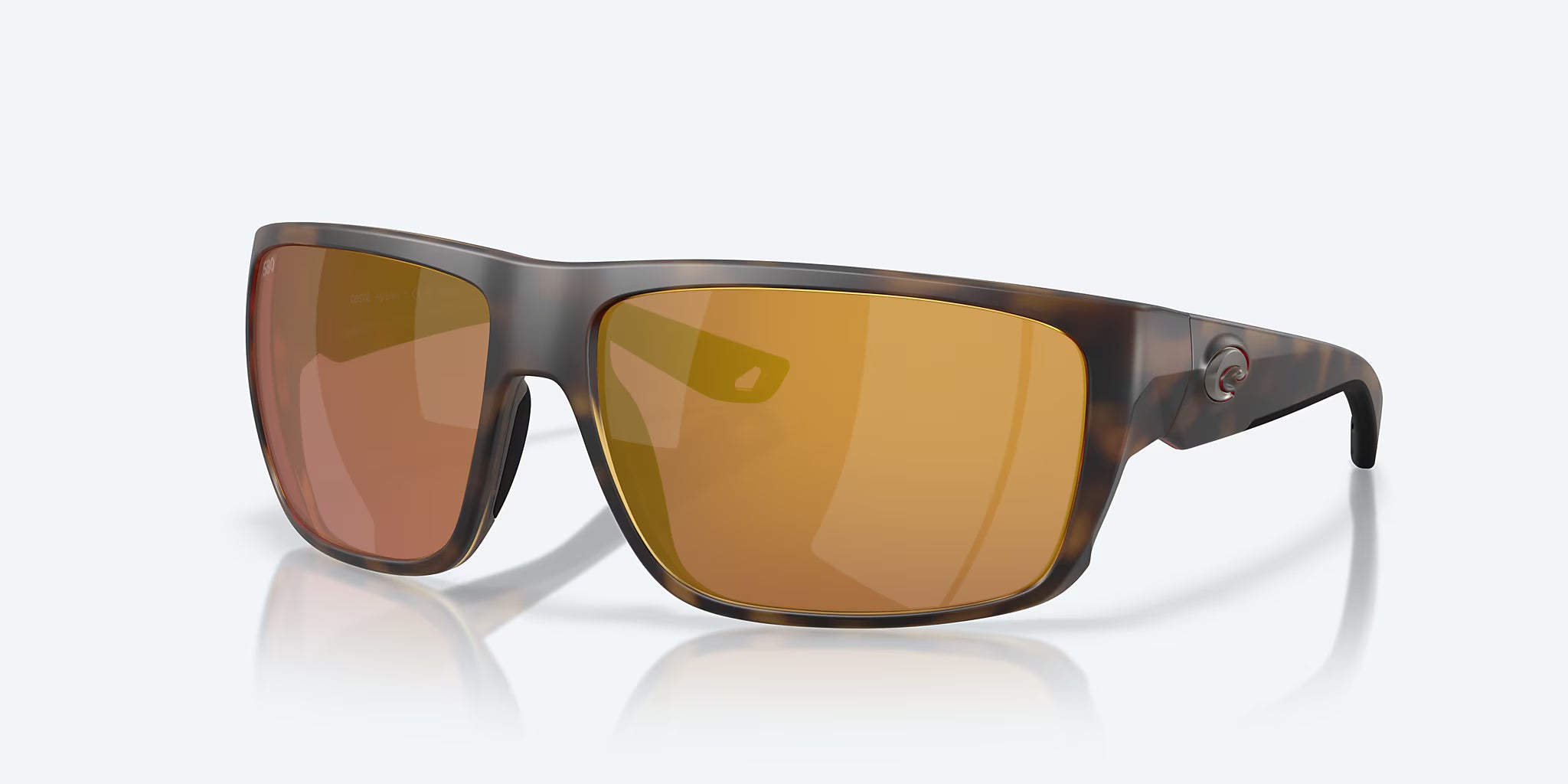 Costa Fly Line Sunglasses - Matte Tortoise Frame with Gold Mirror Polarized Glass Lens