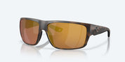 Costa Fly Line Sunglasses - Matte Tortoise Frame with Gold Mirror Polarized Glass Lens