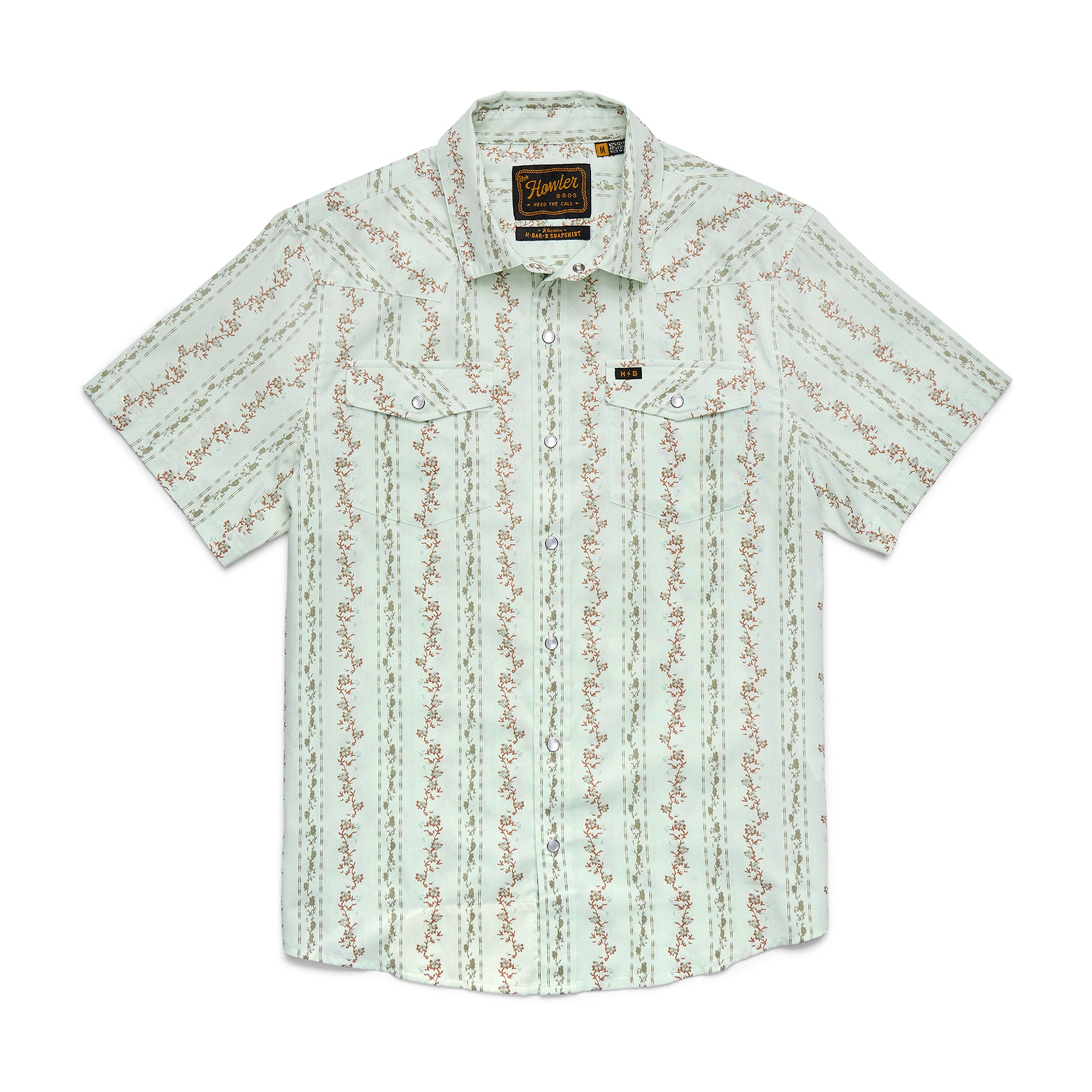 Howler Brothers H Bar B Snapshirt - Hibiscus Ribbons : Mint