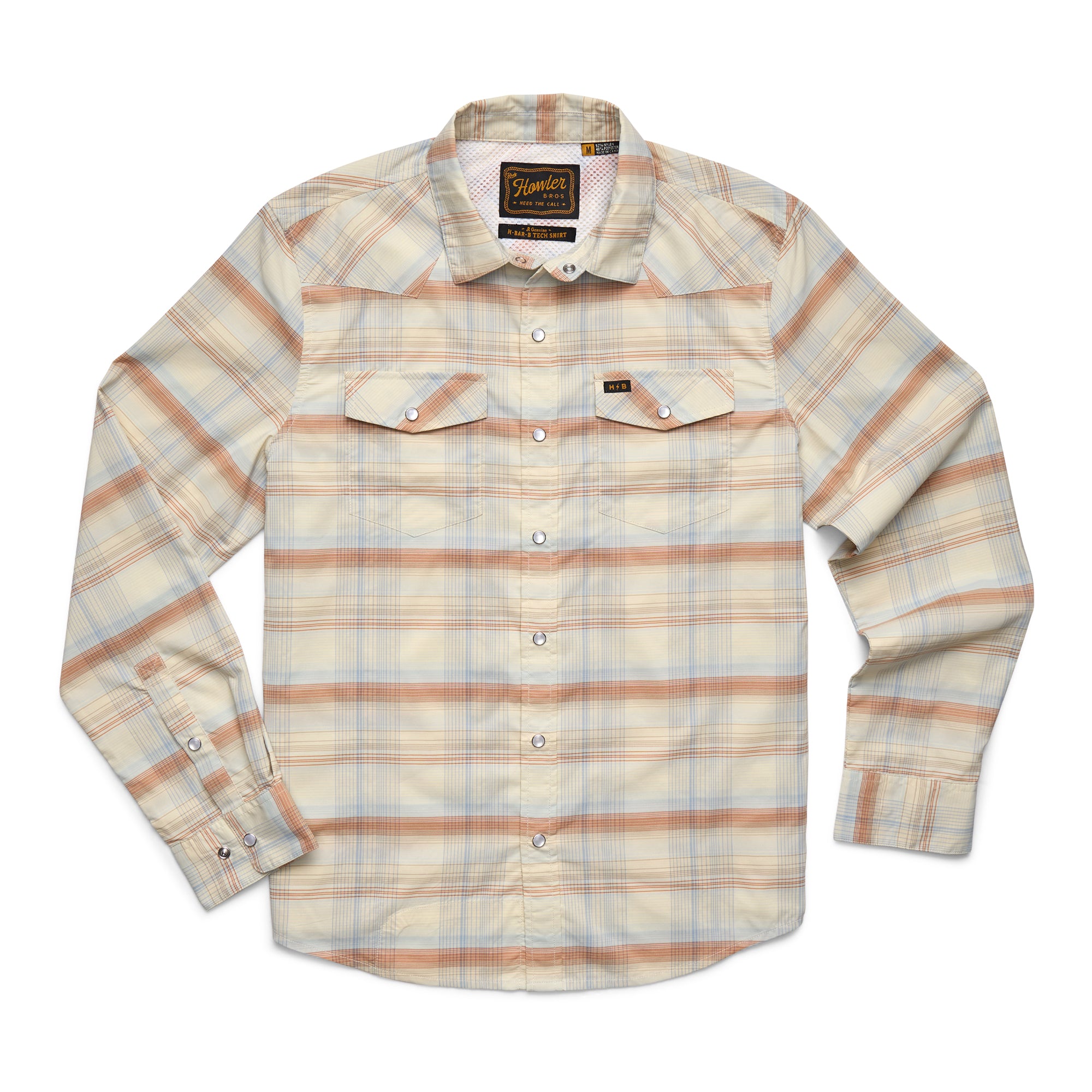 Howler Brothers H Bar B Tech Longsleeve - Cameron Plaid : Cream