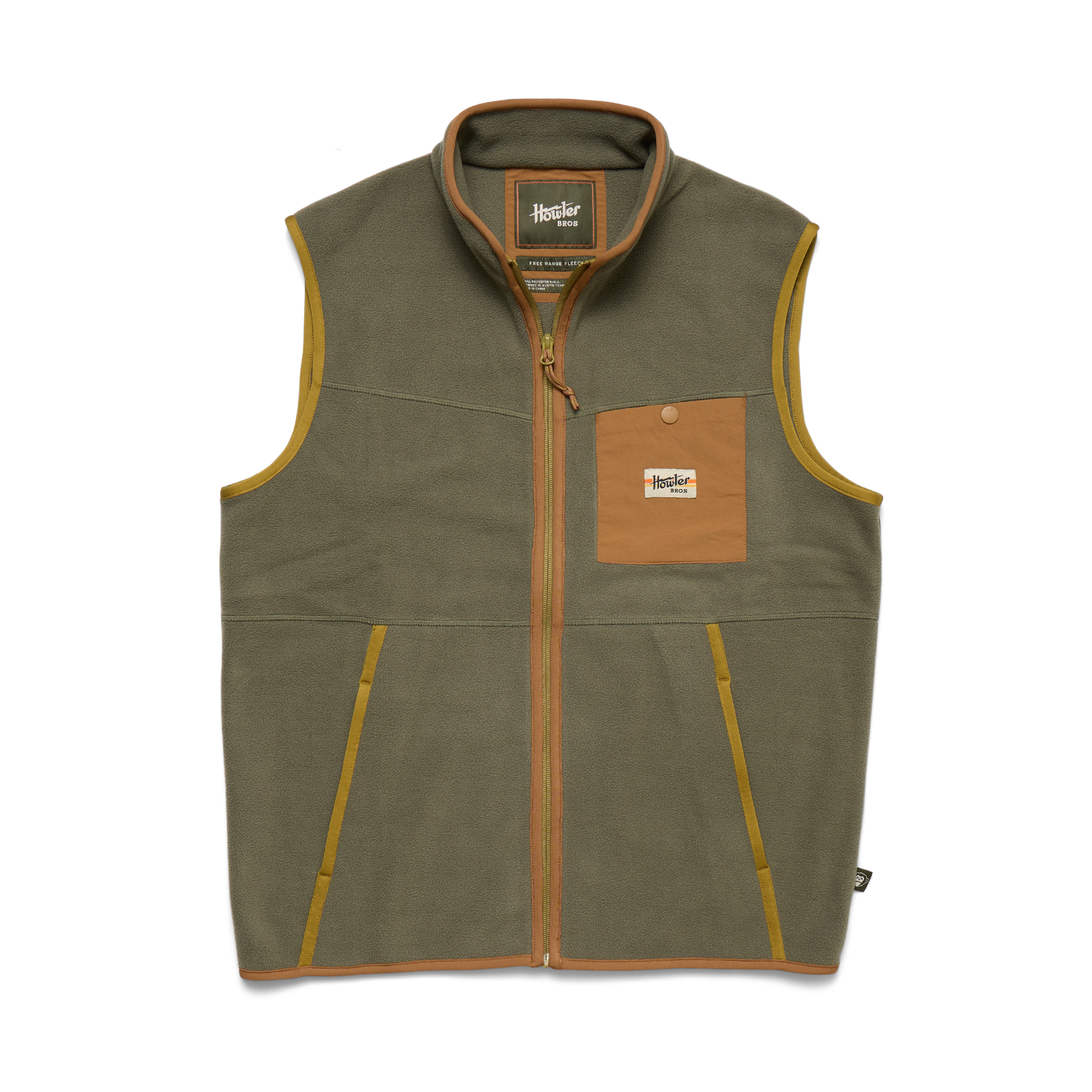 Howler Brothers Free Range Fleece Vest - Oregano