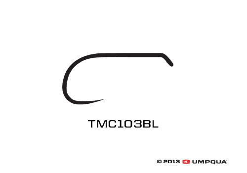 Tiemco TMC 103BL Black Barbless Dry Fly Hook
