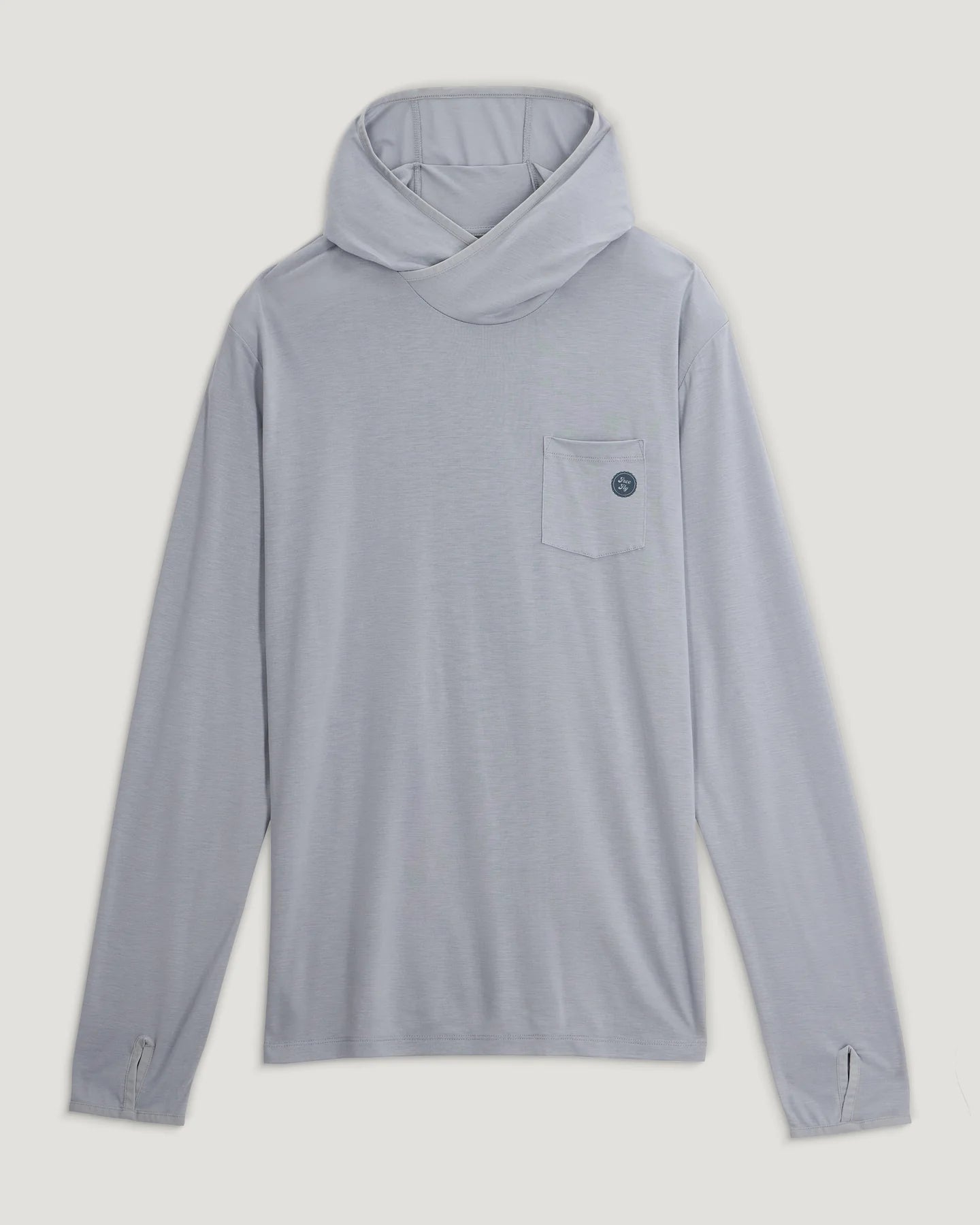 Free Fly Men's Bamboo Lightweight Graphic Hoodie - Catch A Cold One-Aspen Grey