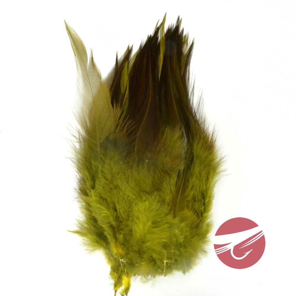 Wapsi Strung Rooster Saddles - Dyed Over White